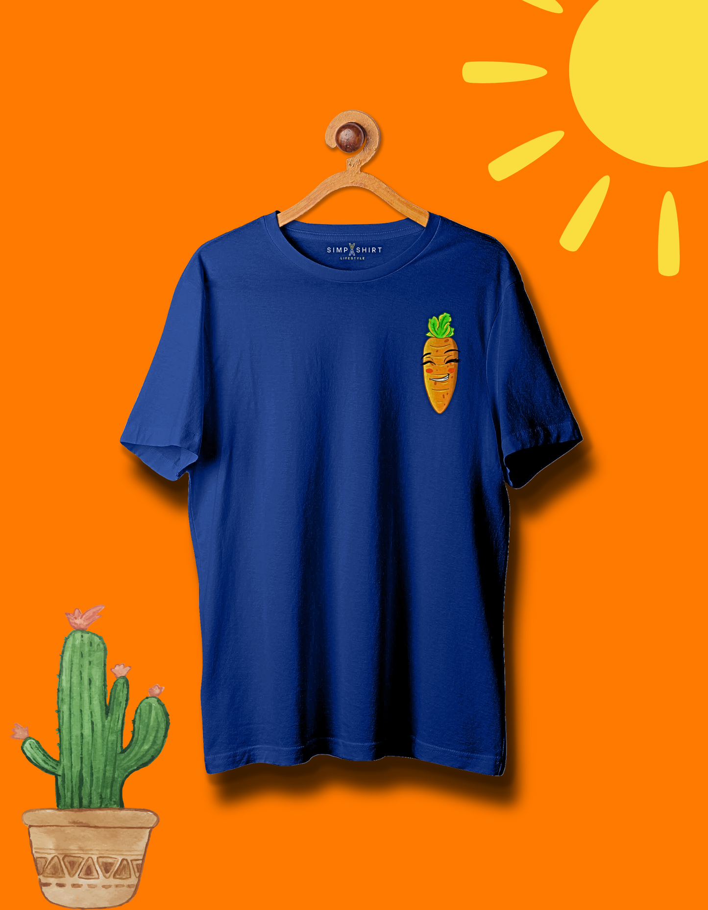 Cheeky Carrot | 220+GSM Oversized Tshirt | LIMITED EDITION | Deep Blue Colour