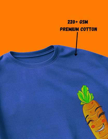 Cheeky Carrot | 220+GSM Oversized Tshirt | LIMITED EDITION | Deep Blue Colour