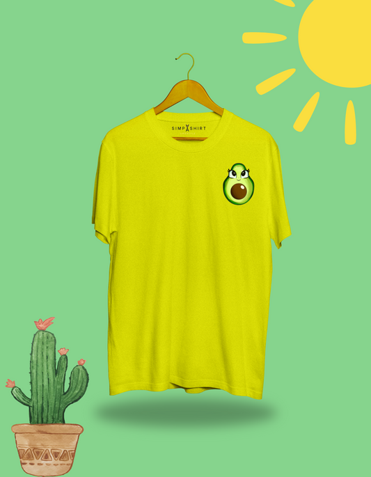 Ava The Avocado | Biowash Cotton Loosefit Tshirt | LIMITED EDITION | Yellow Colour