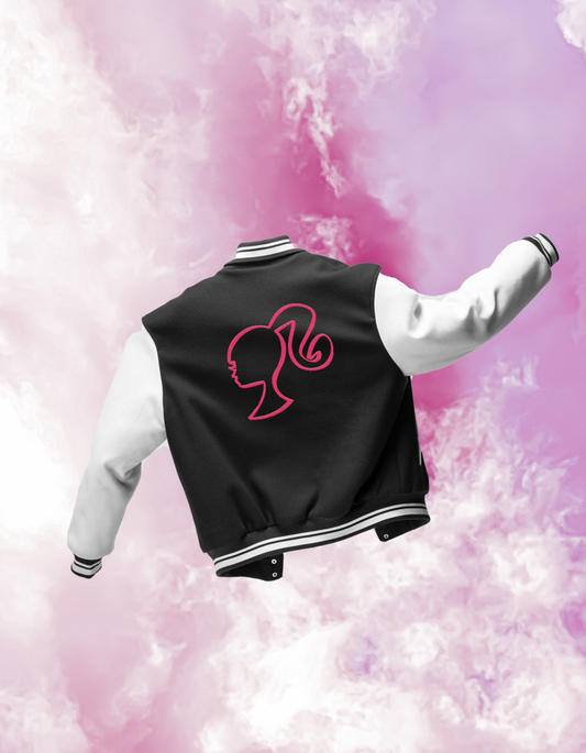 Barbie Varsity Jacket | 320GSM Premium Printed Jackets