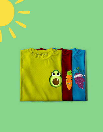 Ava The Avocado | Biowash Cotton Loosefit Tshirt | LIMITED EDITION | Yellow Colour