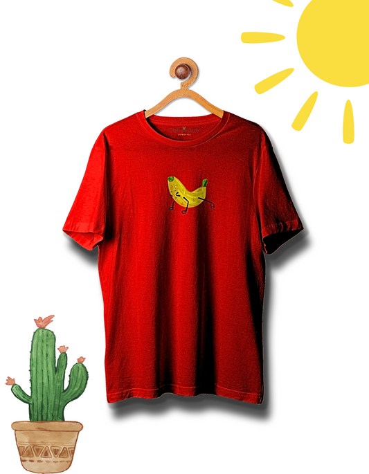 Buff Banana | 220+GSM Oversized Tshirt | LIMITED EDITION | Rowdy Red Colour