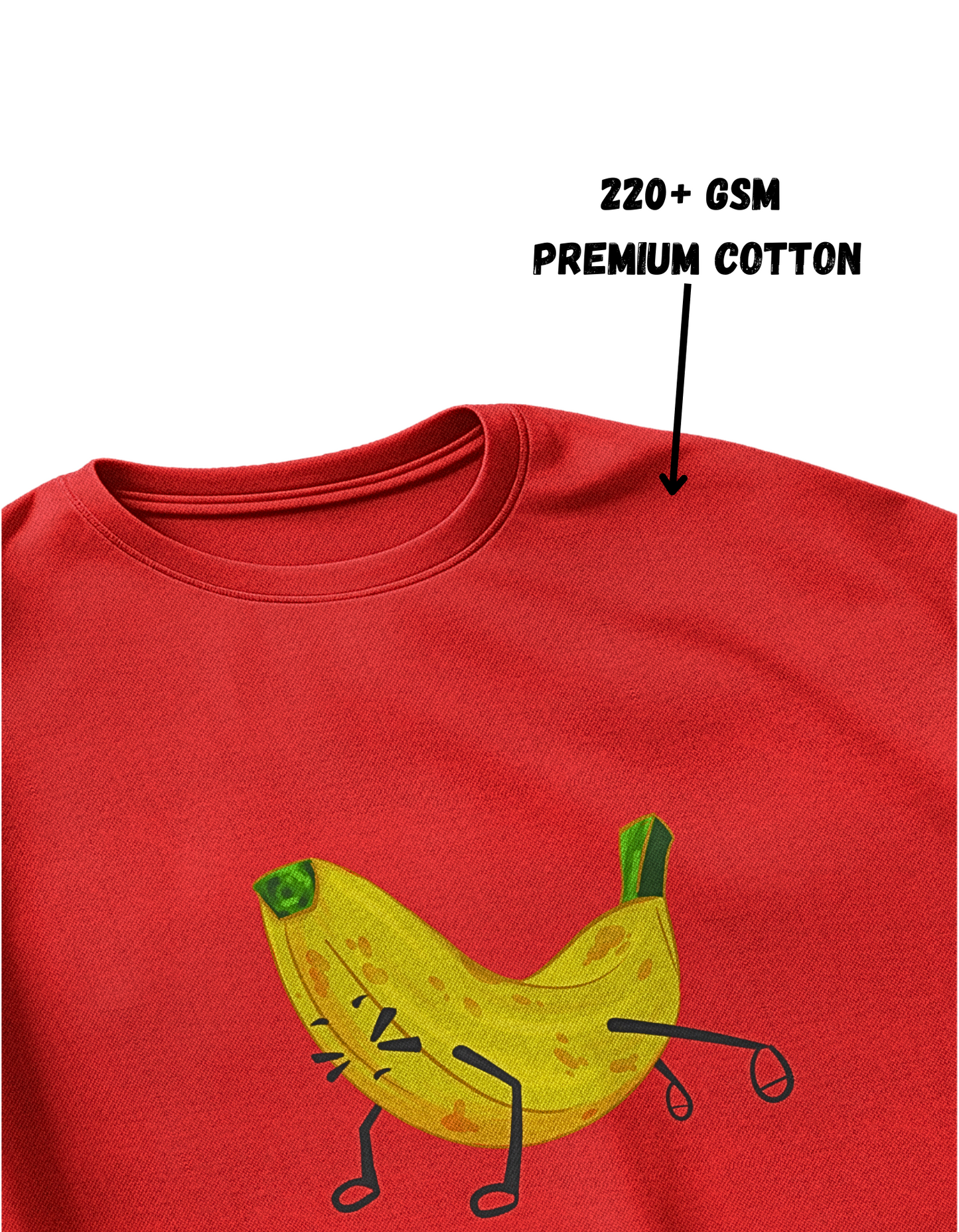 Buff Banana | 220+GSM Oversized Tshirt | LIMITED EDITION | Rowdy Red Colour