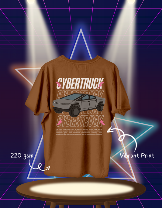 CYBERTRUCK | 220 GSM Oversized T-shirt | URBAN EDITION | Lavender, Black, Brown