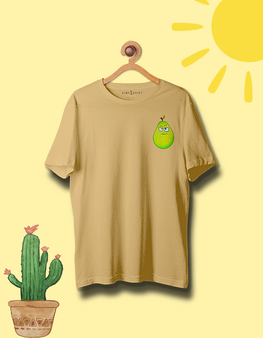Buy Oversized Pallid Pear T-Shirt Online In Beige Colour