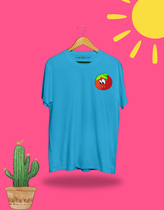 Tricky Tomato | Biowash Cotton Loosefit Tshirt | LIMITED EDITION | Sky Blue Colour