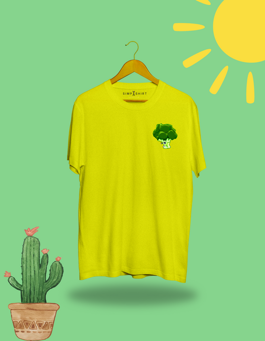 Bachelor Broccoli | Biowash Cotton Loosefit Tshirt | LIMITED EDITION | Yellow Colour